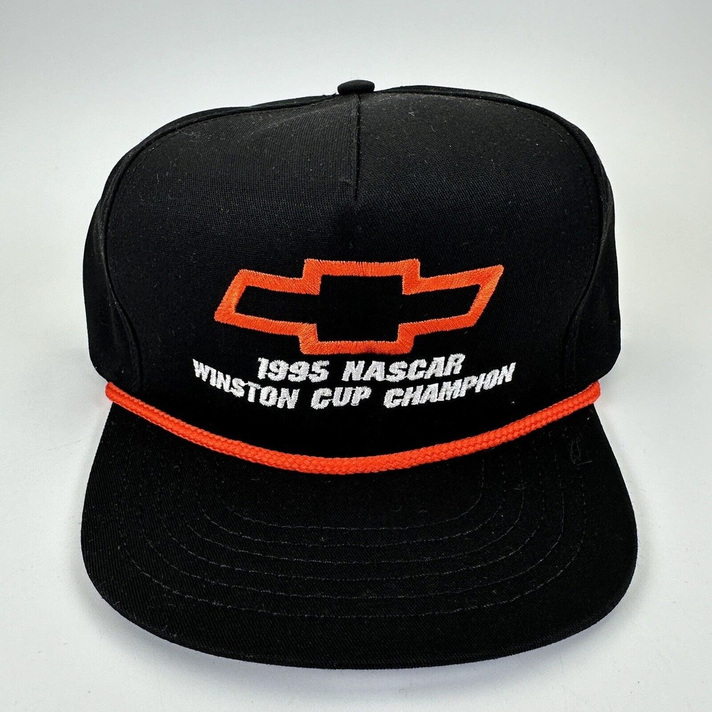 NOS Vintage Chevrolet 1995 Winston Cup Champion Race Hat SnapBack Rope Black